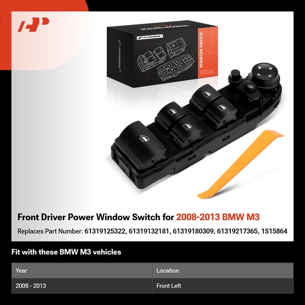 Front Driver Power Window Switch for 2008-2013 BMW M3
