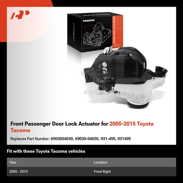  Front Passenger Door Lock Actuator  for 2005-2015 Toyota Tacoma
