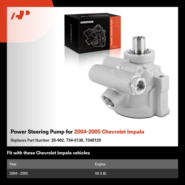 Power Steering Pump for 2004-2005 Chevrolet Impala