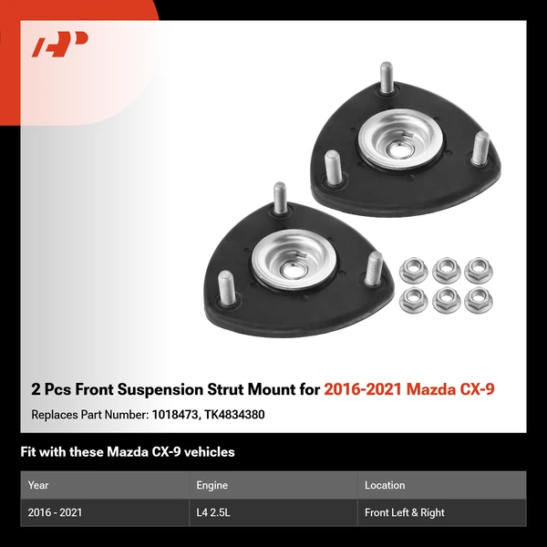 2 Pcs Front Suspension Strut Mount for 2016-2021 Mazda CX-9