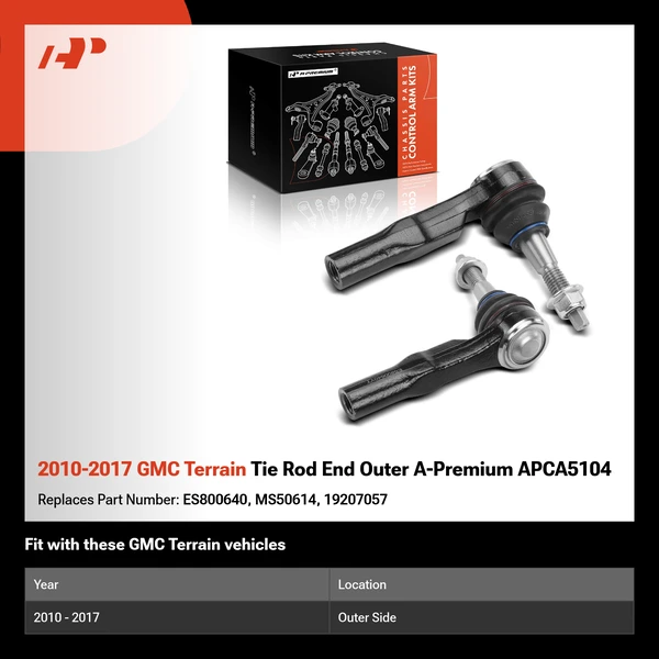 2010-2017 GMC Terrain Tie Rod End Outer A-Premium APCA5104