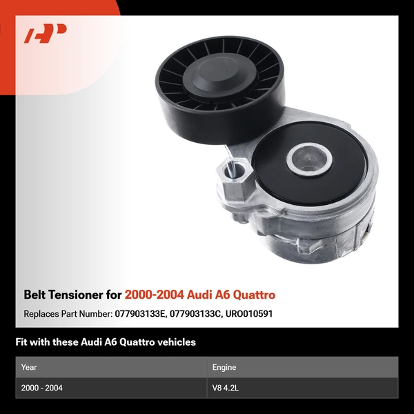 Belt Tensioner for 2000-2004 Audi A6 Quattro