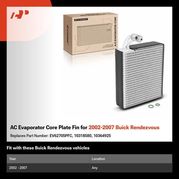 AC Evaporator Core Plate Fin for 2002-2007 Buick Rendezvous