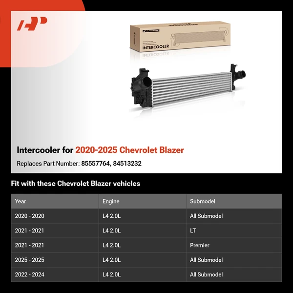Intercooler for 2020-2025 Chevrolet Blazer