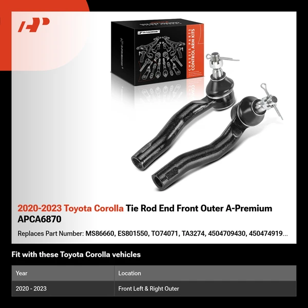 2020-2023 Toyota Corolla Tie Rod End Front Outer A-Premium APCA6870