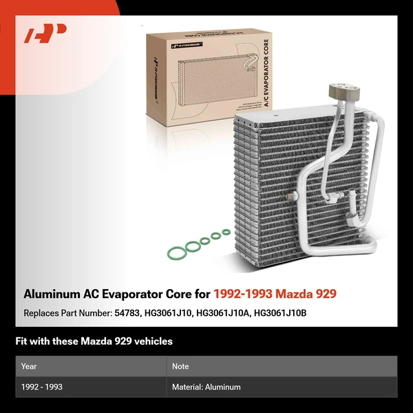 Aluminum AC Evaporator Core for 1992-1993 Mazda 929