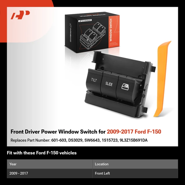 Front Driver Power Window Switch for 2009-2017 Ford F-150