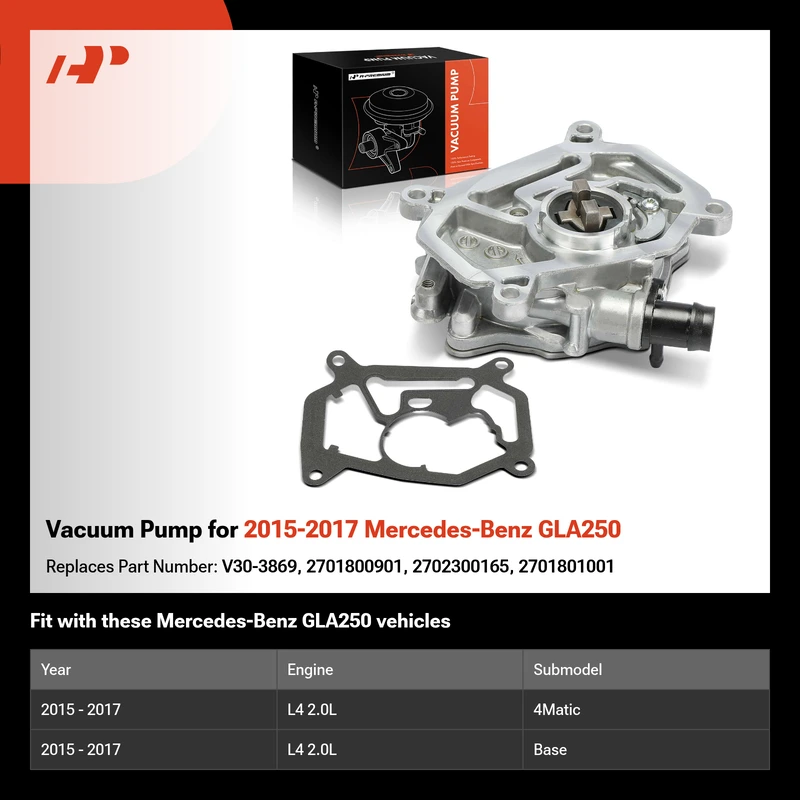 Vacuum Pump for 2015-2017 Mercedes-Benz GLA250