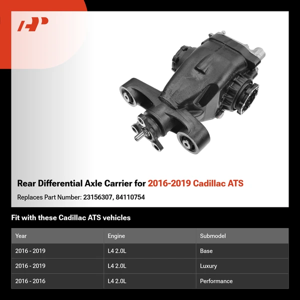Rear Differential Axle Carrier for 2016-2019 Cadillac ATS