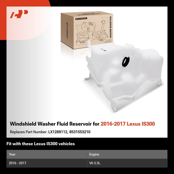 Windshield Washer Fluid Reservoir for 2016-2017 Lexus IS300