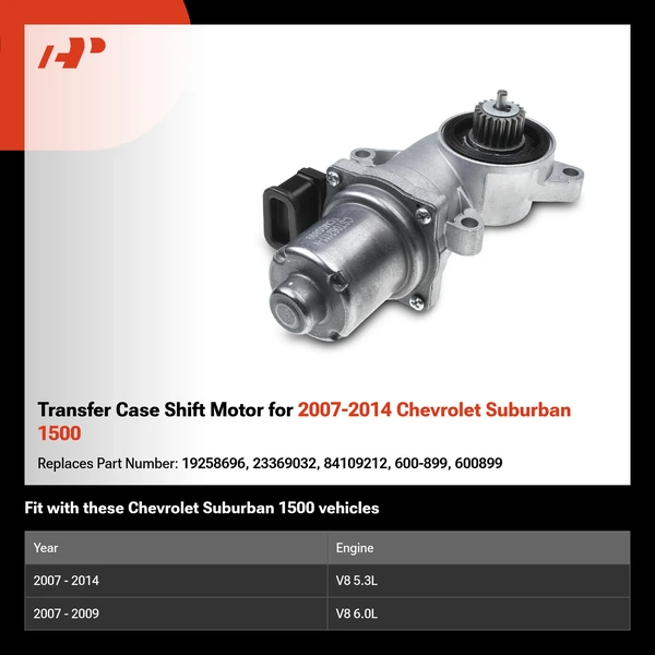 Transfer Case Shift Motor for 2007-2014 Chevrolet Suburban 1500