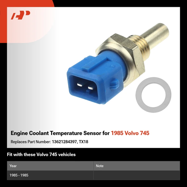 Engine Coolant Temperature Sensor for 1985 Volvo 745