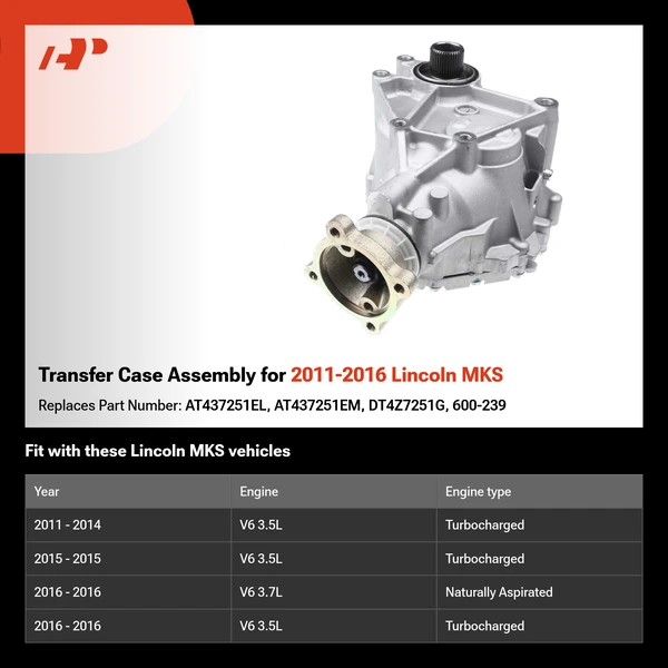 Transfer Case Assembly for 2011-2016 Lincoln MKS