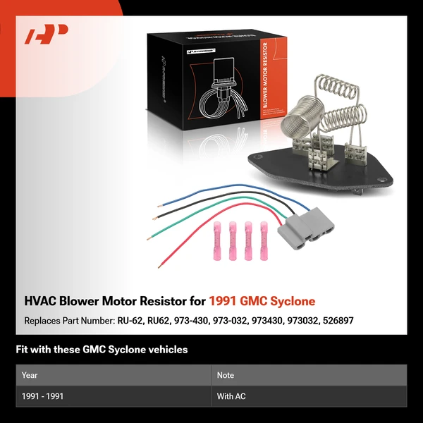 HVAC Blower Motor Resistor for 1991 GMC Syclone