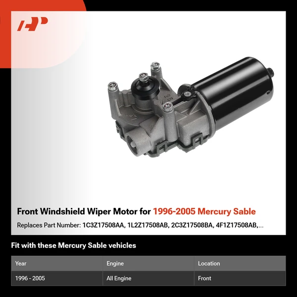 Front Windshield Wiper Motor for 1996-2005 Mercury Sable
