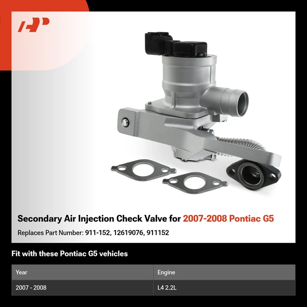 Secondary Air Injection Check Valve for 2007-2008 Pontiac G5