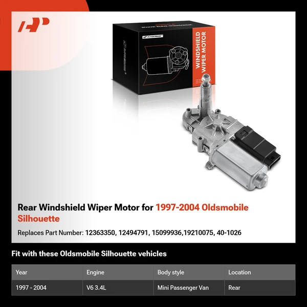 Rear Windshield Wiper Motor for 1997-2004 Oldsmobile Silhouette