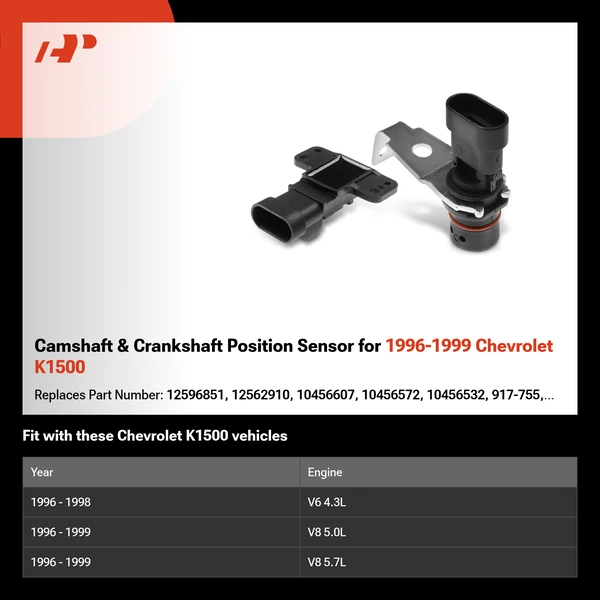 Camshaft & Crankshaft Position Sensor for 1996-1999 Chevrolet K1500