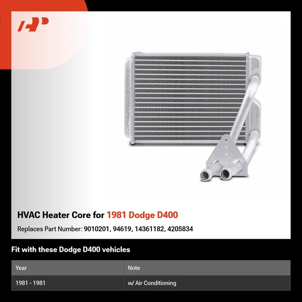 HVAC Heater Core for 1981 Dodge D400
