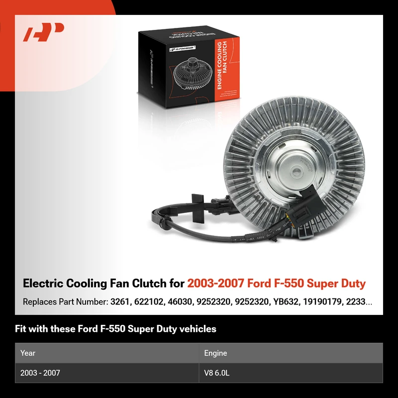 Electric Cooling Fan Clutch for 2003-2007 Ford F-550 Super Duty