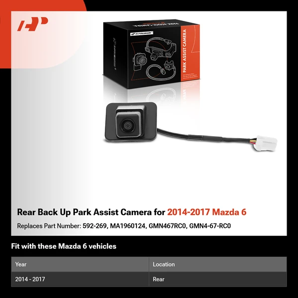 Rear Back Up Park Assist Camera for 2014-2017 Mazda 6