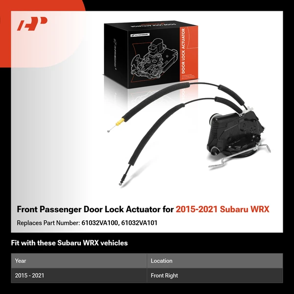 Front Passenger Door Lock Actuator for 2015-2021 Subaru WRX