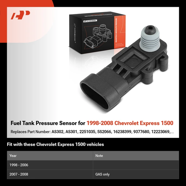 Fuel Tank Pressure Sensor for 1998-2008 Chevrolet Express 1500