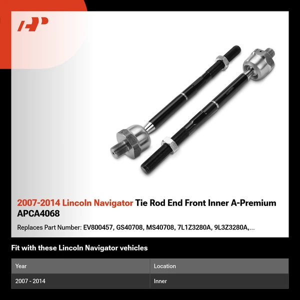 2007-2014 Lincoln Navigator Tie Rod End Front Inner A-Premium APCA4068