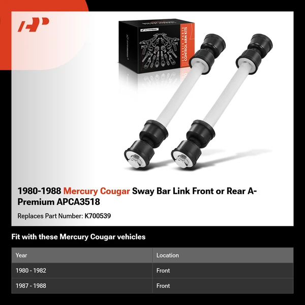 1980-1988 Mercury Cougar Sway Bar Link Front or Rear A-Premium APCA3518