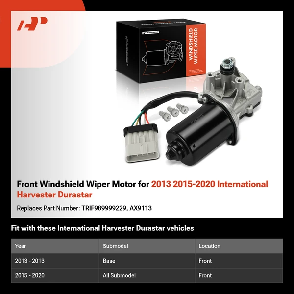 Front Windshield Wiper Motor for 2013 2015-2020 International Harvester Durastar