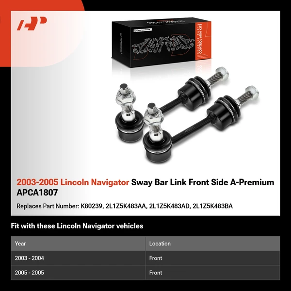 2003-2005 Lincoln Navigator Sway Bar Link Front Side A-Premium APCA1807