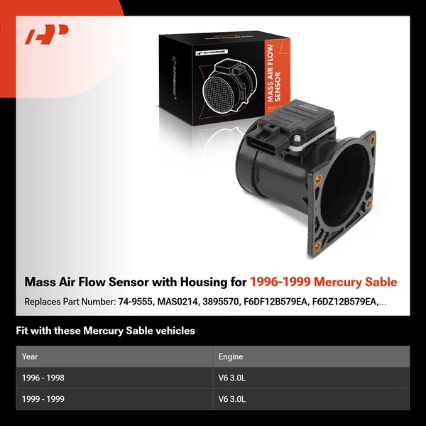 Mass Air Flow Sensor with Housing for 1996-1999 Mercury Sable