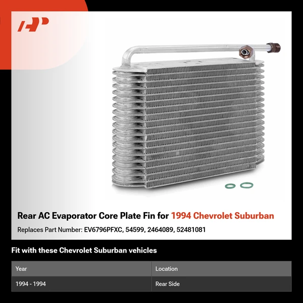 Rear AC Evaporator Core Plate Fin for 1994 Chevrolet Suburban