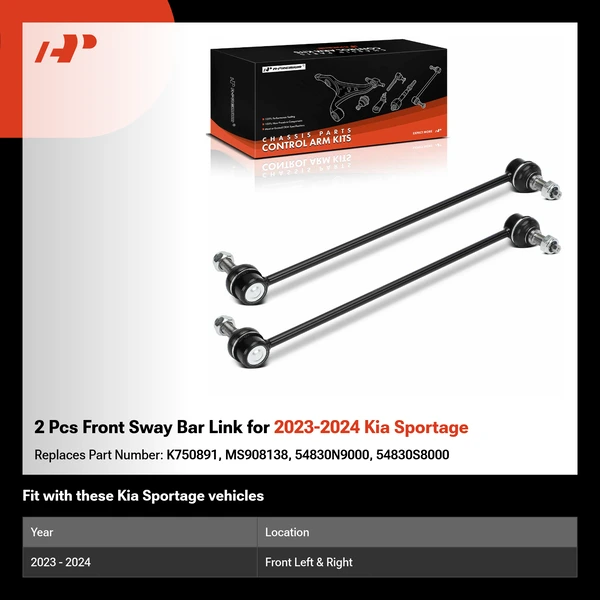 2 Pcs Front Sway Bar Link for 2023-2024 Kia Sportage
