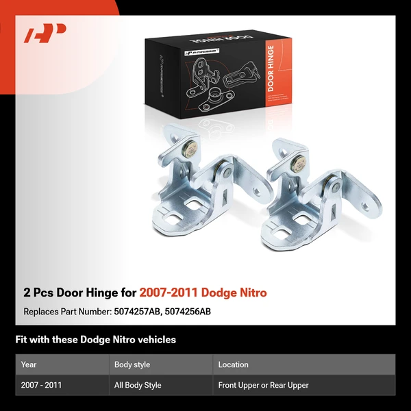 2 Pcs Door Hinge for 2007-2011 Dodge Nitro