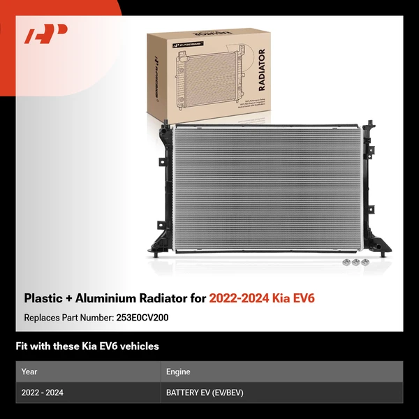 Plastic + Aluminium Radiator for 2022-2024 Kia EV6