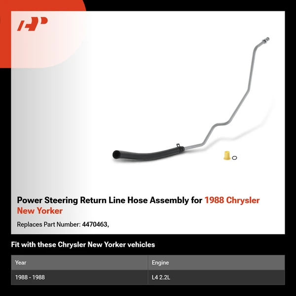 Power Steering Return Line Hose Assembly for 1988 Chrysler New Yorker