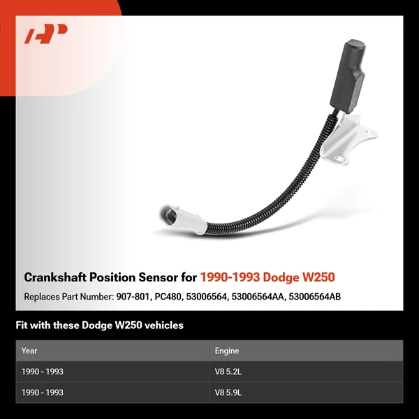 Crankshaft Position Sensor for 1990-1993 Dodge W250