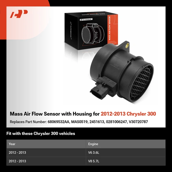Mass Air Flow Sensor with Housing for 2012-2013 Chrysler 300