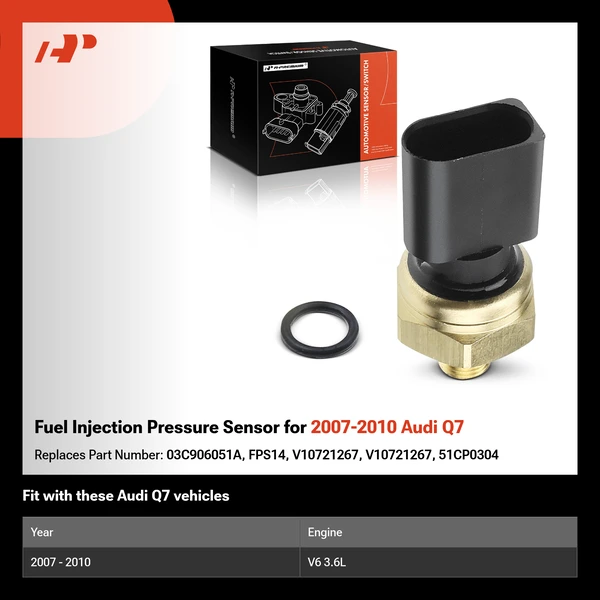 Fuel Injection Pressure Sensor for 2007-2010 Audi Q7