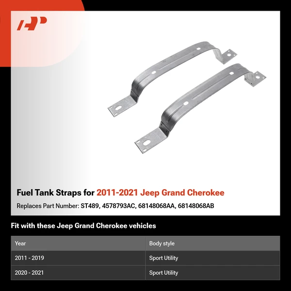 Fuel Tank Straps for 2011-2021 Jeep Grand Cherokee