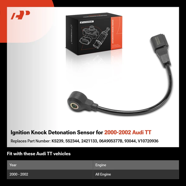 Ignition Knock Detonation Sensor for 2000-2002 Audi TT