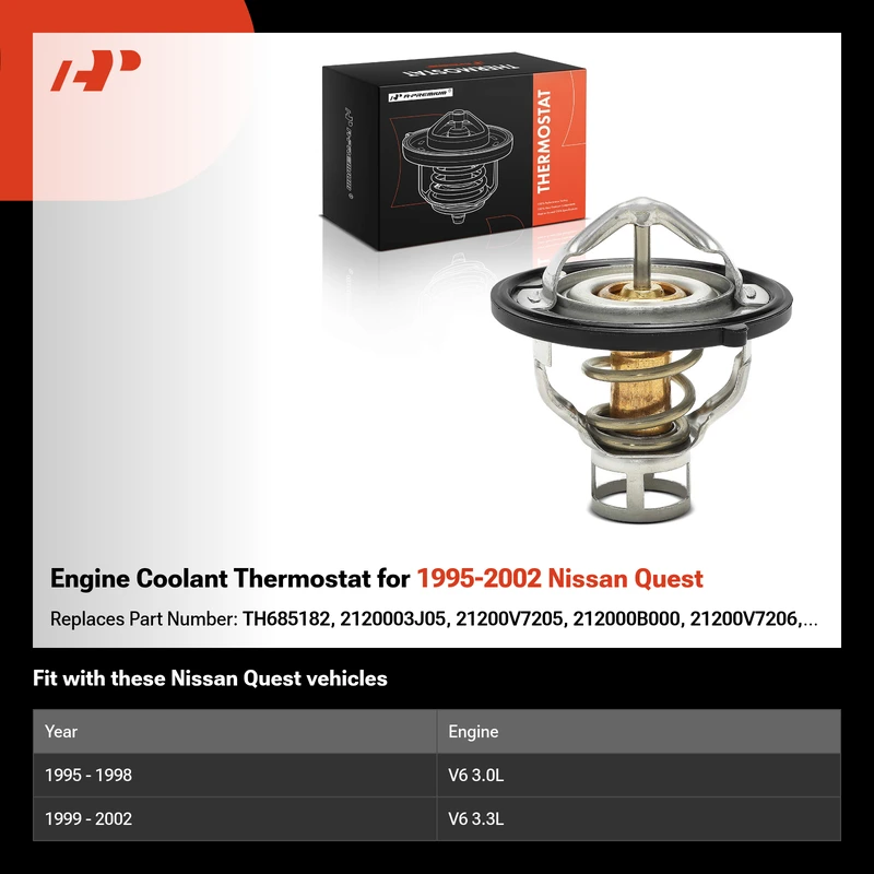 Engine Coolant Thermostat for 1995-2002 Nissan Quest
