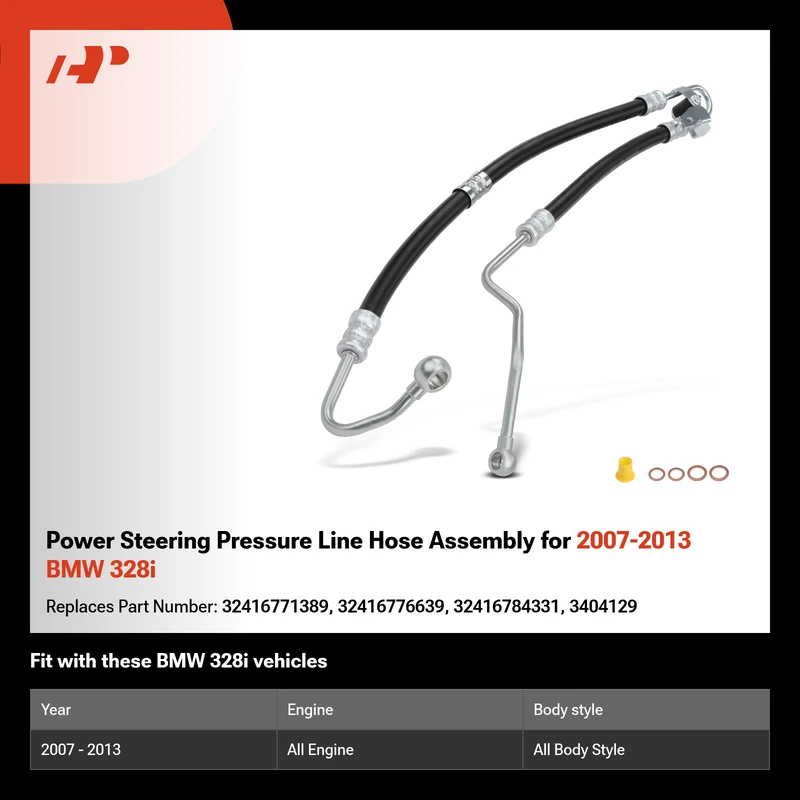 Power Steering Pressure Line Hose Assembly for 2007-2013 BMW 328i