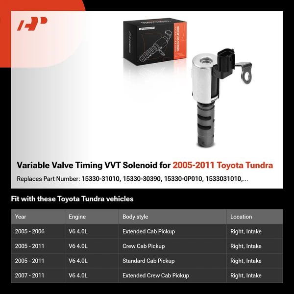Variable Valve Timing VVT Solenoid for 2005-2011 Toyota Tundra