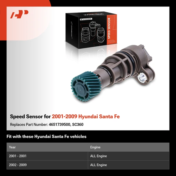 Speed Sensor for 2001-2009 Hyundai Santa Fe