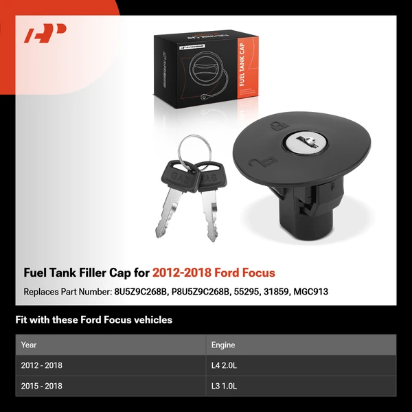 Fuel Tank Filler Cap for 2012-2018 Ford Focus