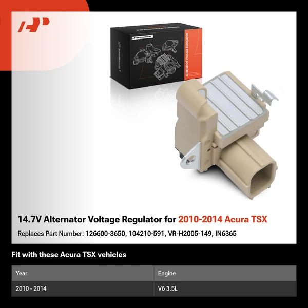 14.7V Alternator Voltage Regulator for 2010-2014 Acura TSX