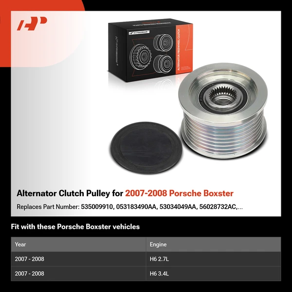 Alternator Clutch Pulley for 2007-2008 Porsche Boxster