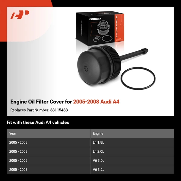 Engine Oil Filter Cover for 2005-2008 Audi A4